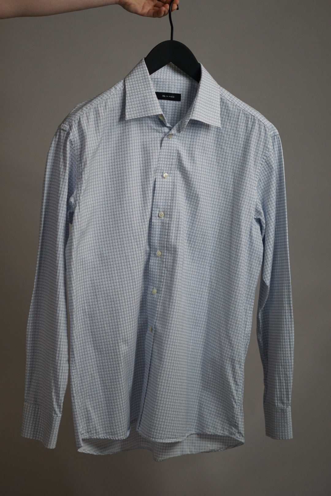 Sand Copenhagen Light Checkered Cotton Shirt