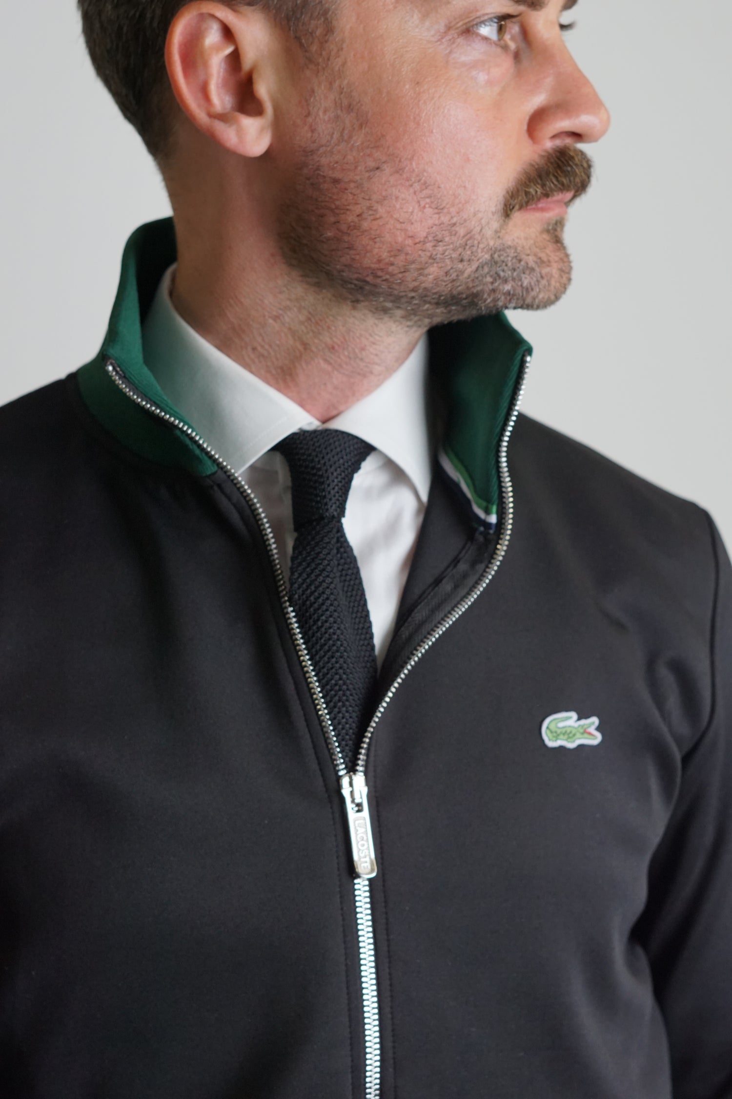 Lacoste Black and Green Zip