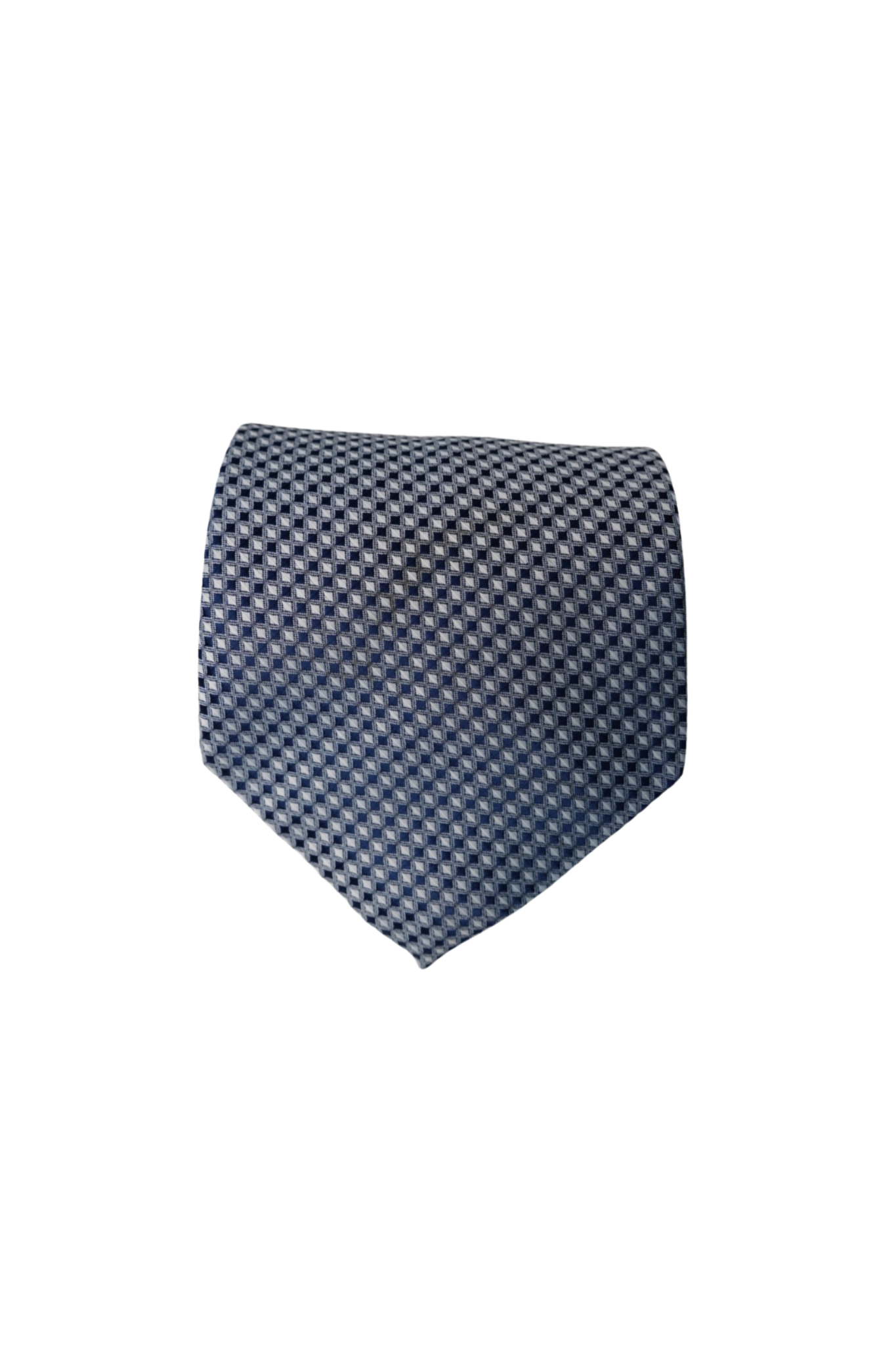 Viet Nam Navy and White Checkered Slik Tie