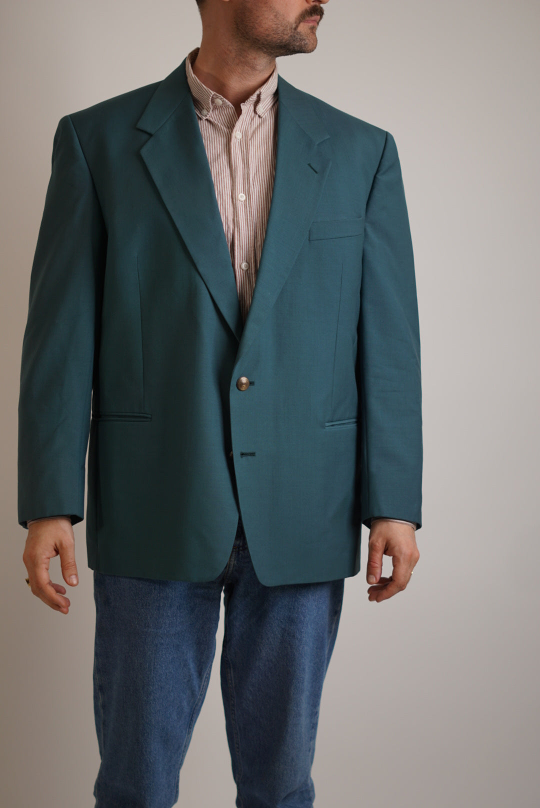 Tiger of Sweden Green Double Breasted Blazer