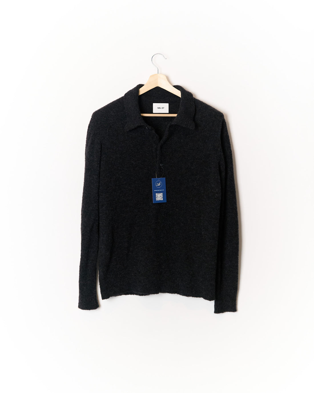NN07 Black Miyagi Wool Button Cardigan Knit