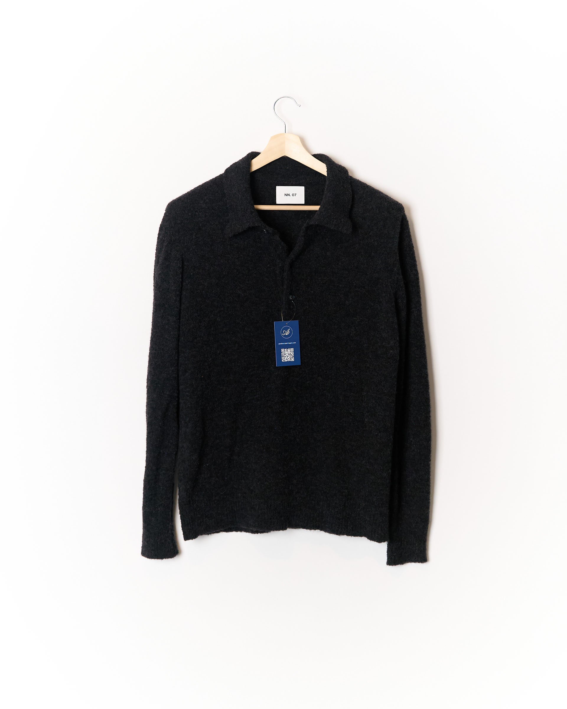 NN07 Black Miyagi Wool Button Cardigan Knit