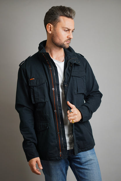 SuperDry Black Military Jacket