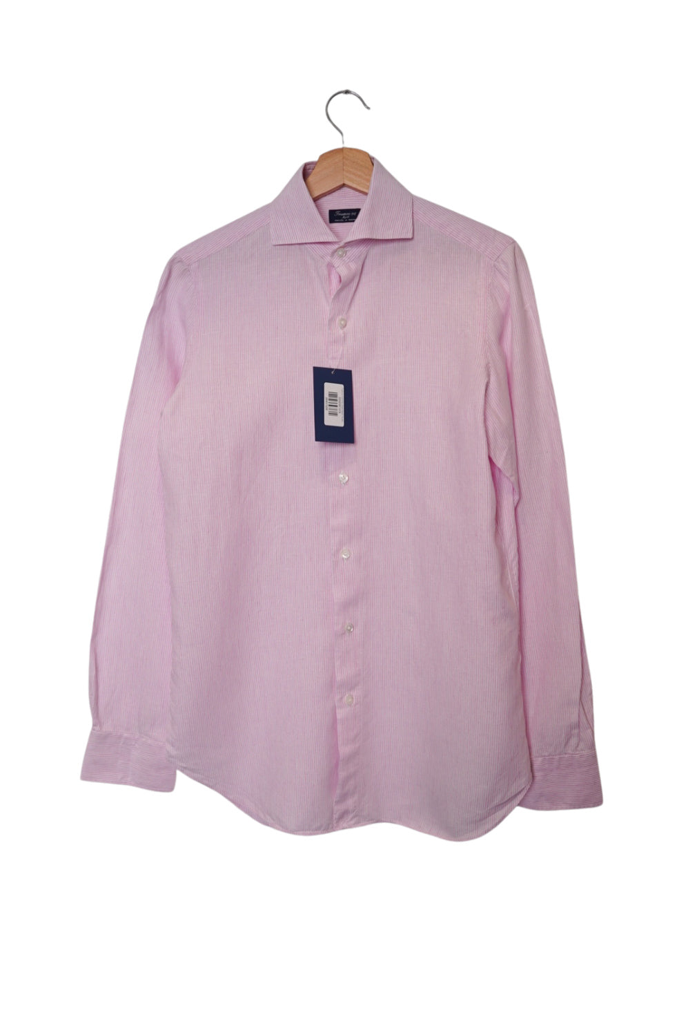 Finamore 1925 Pink Striped Napoli Traveller Cotton Shirt