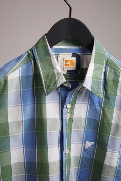 Boss Orange Blue and Green Checkered Shirt