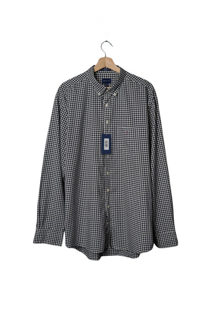 Gant Black and White The Broadcloth Gingham Regular Cotton Button Down Shirt