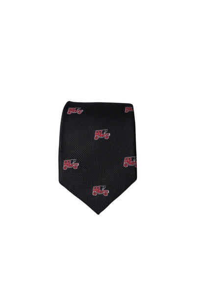 Eton Black Automobile Print Silk Tie