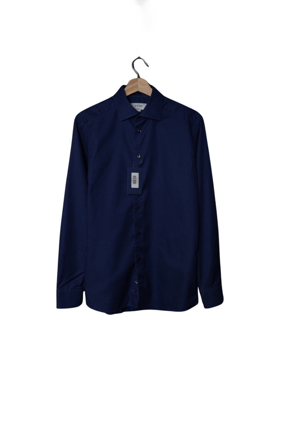 Eton Blue Dotted Slim Cotton Business Shirt