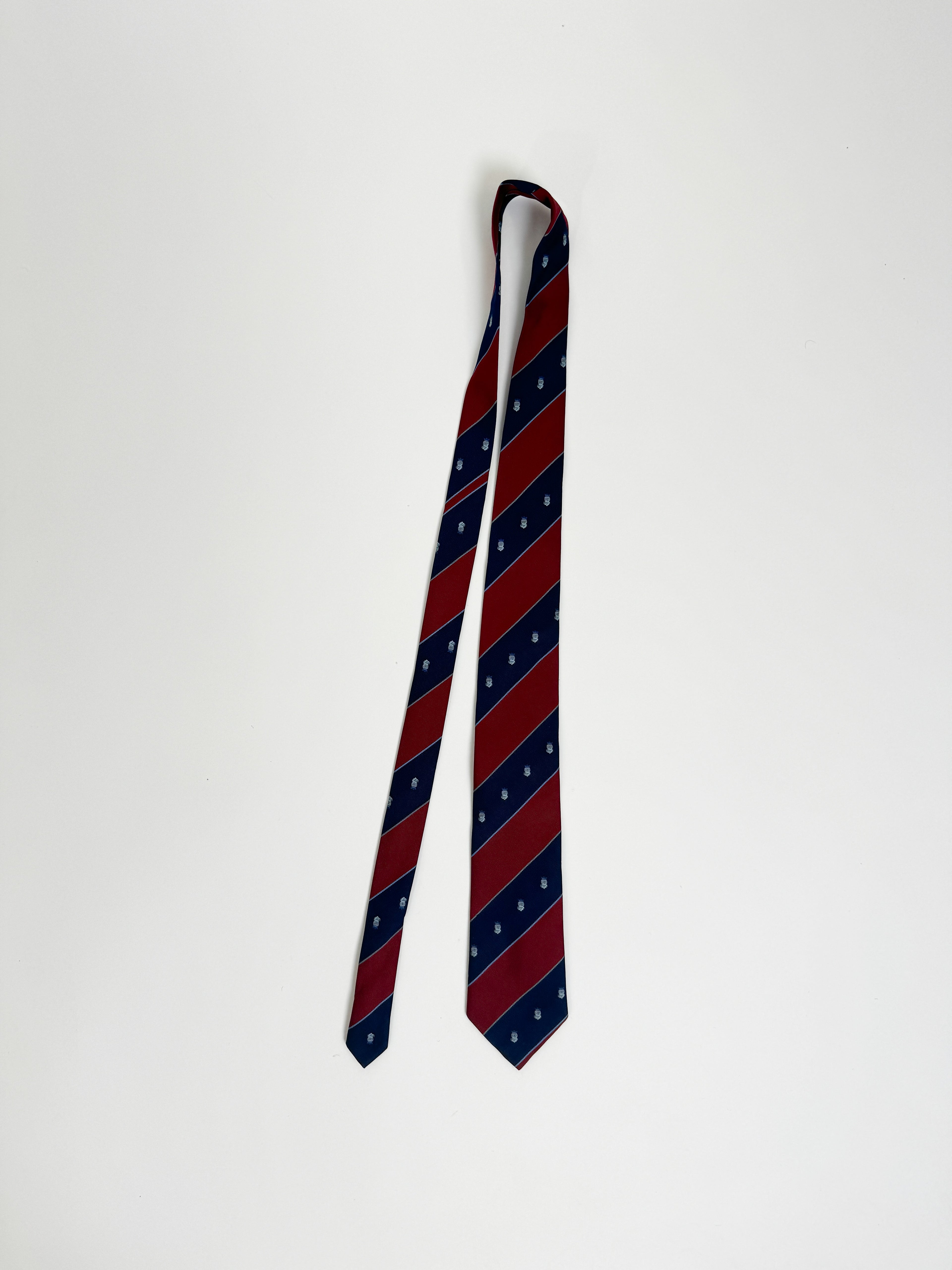 Ivy League Blue and Red Vintage Crest Tie