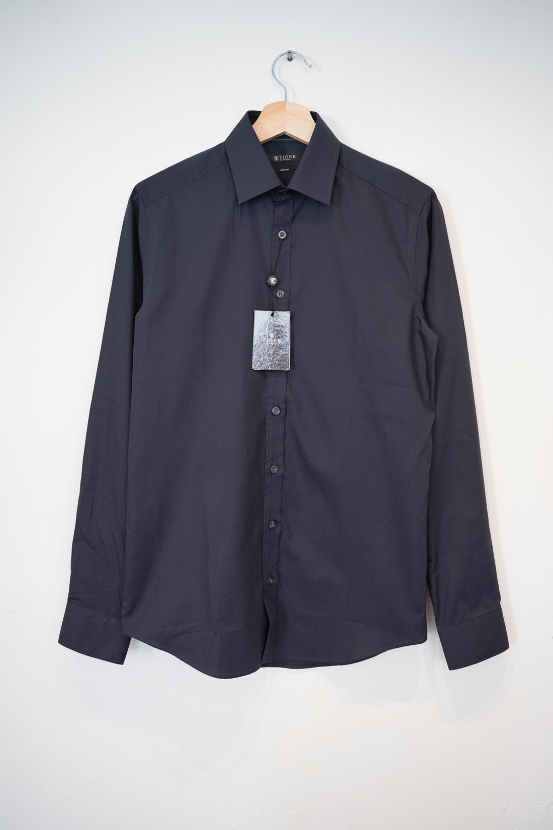 Tiger of Sweden Dark blue Slim Fit Cotton Business Shirt