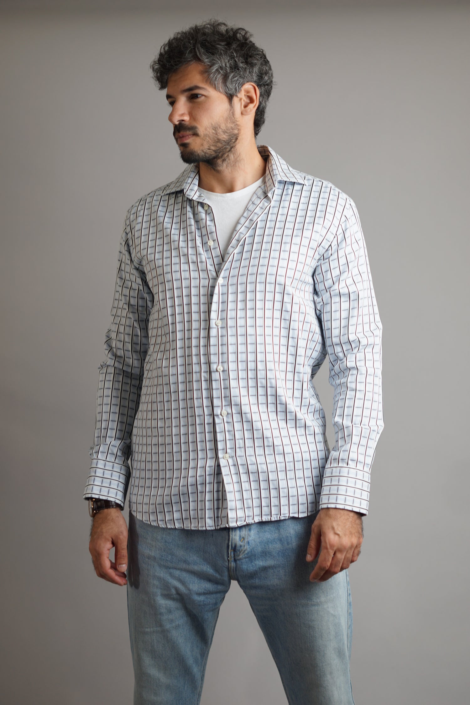 Sand Copenhagen Checkered Cotton Shirt