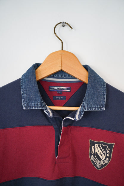 Tommy Hilfiger Navy and Red Vintage Fit Rugger