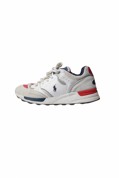 Ralph Lauren White, Red and Navy Trackstr Sneakers