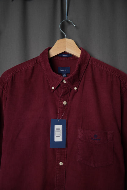 Gant Red Regular Corduroy Cotton Overshirt