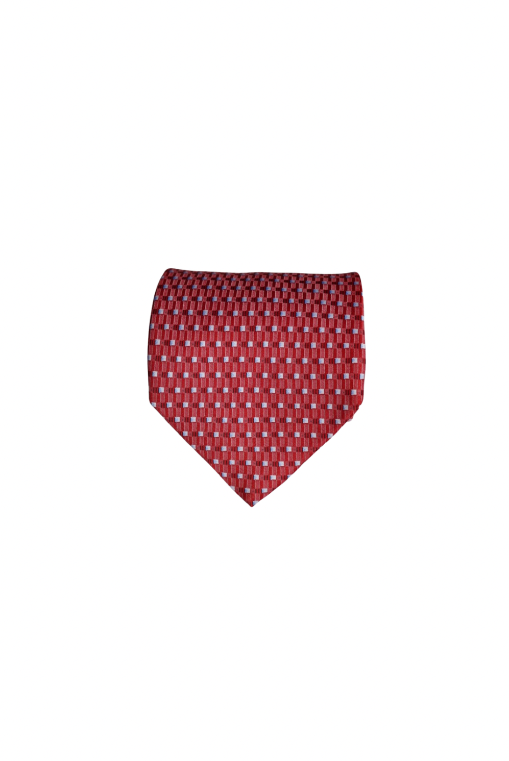 Frangi Red and Light Blue Dotted Silk Tie