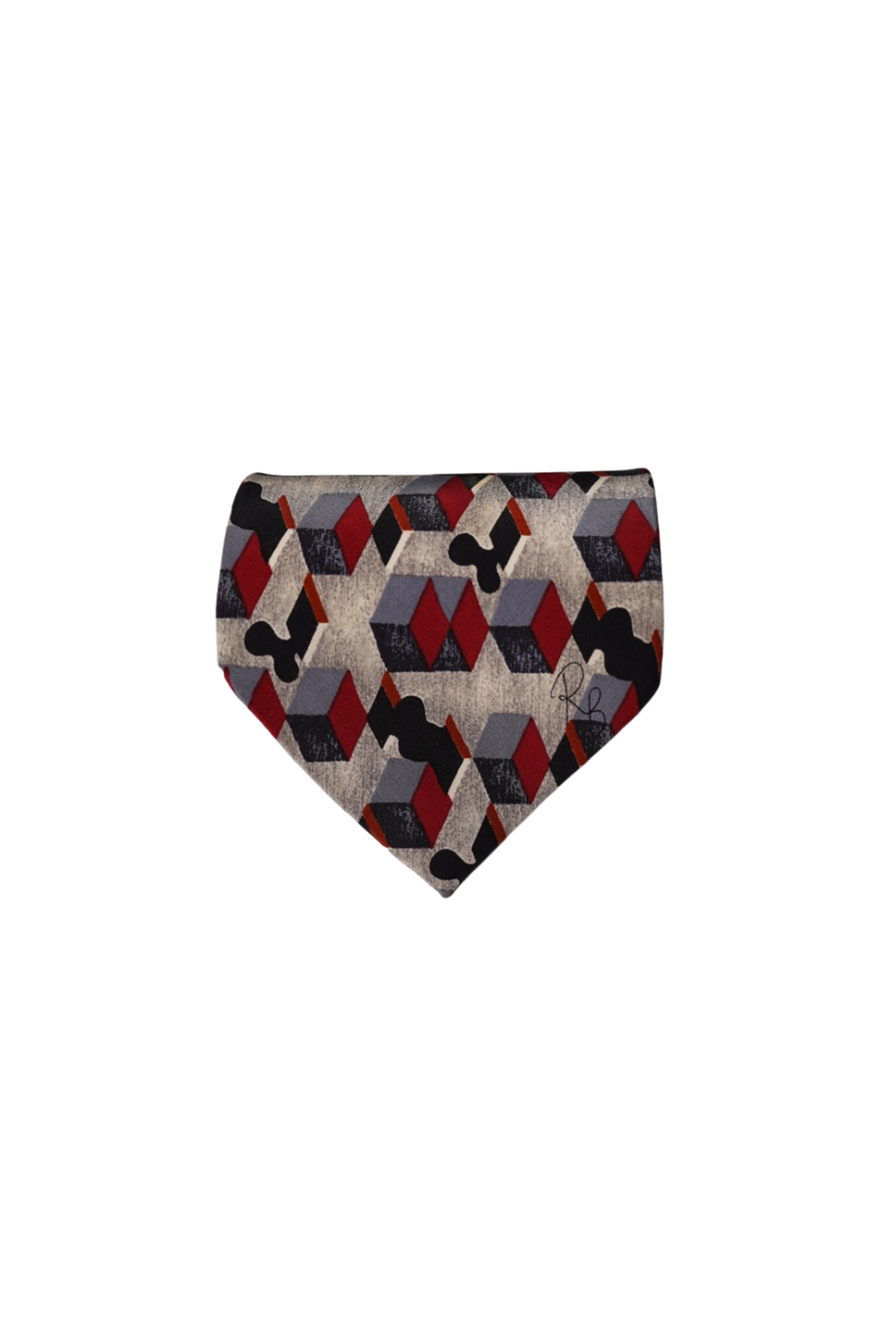 Swedish Art Edition Grey, Red and Navy Vintage Silk Tie