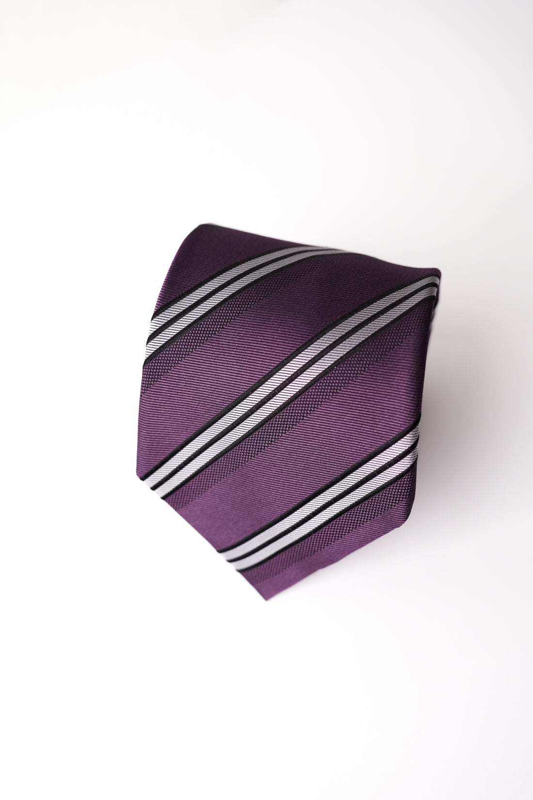 Matinique Purple Striped Silk Tie