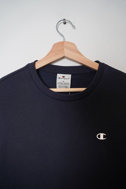 Champion Navy crewneck Cotton Sweatshirt