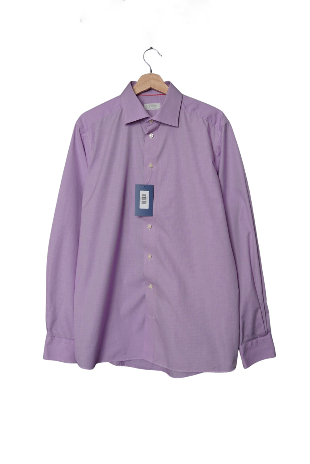 Eton Pink Checkered Contemporary Cotton Business Shirt