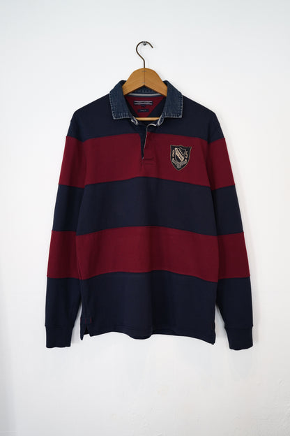 Tommy Hilfiger Navy and Red Vintage Fit Rugger