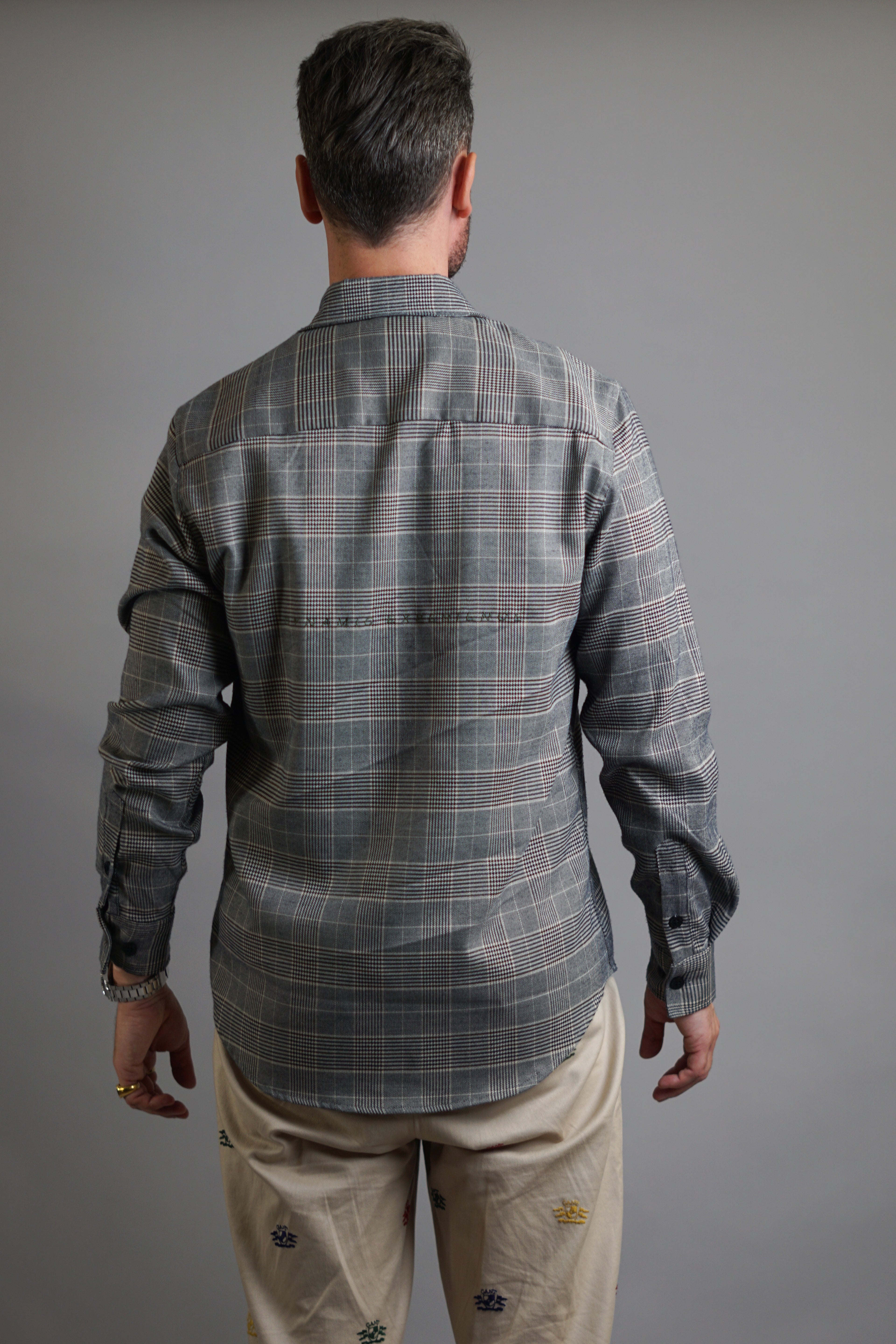 Han Kjøbenhavn Grey Checkered Overshirt