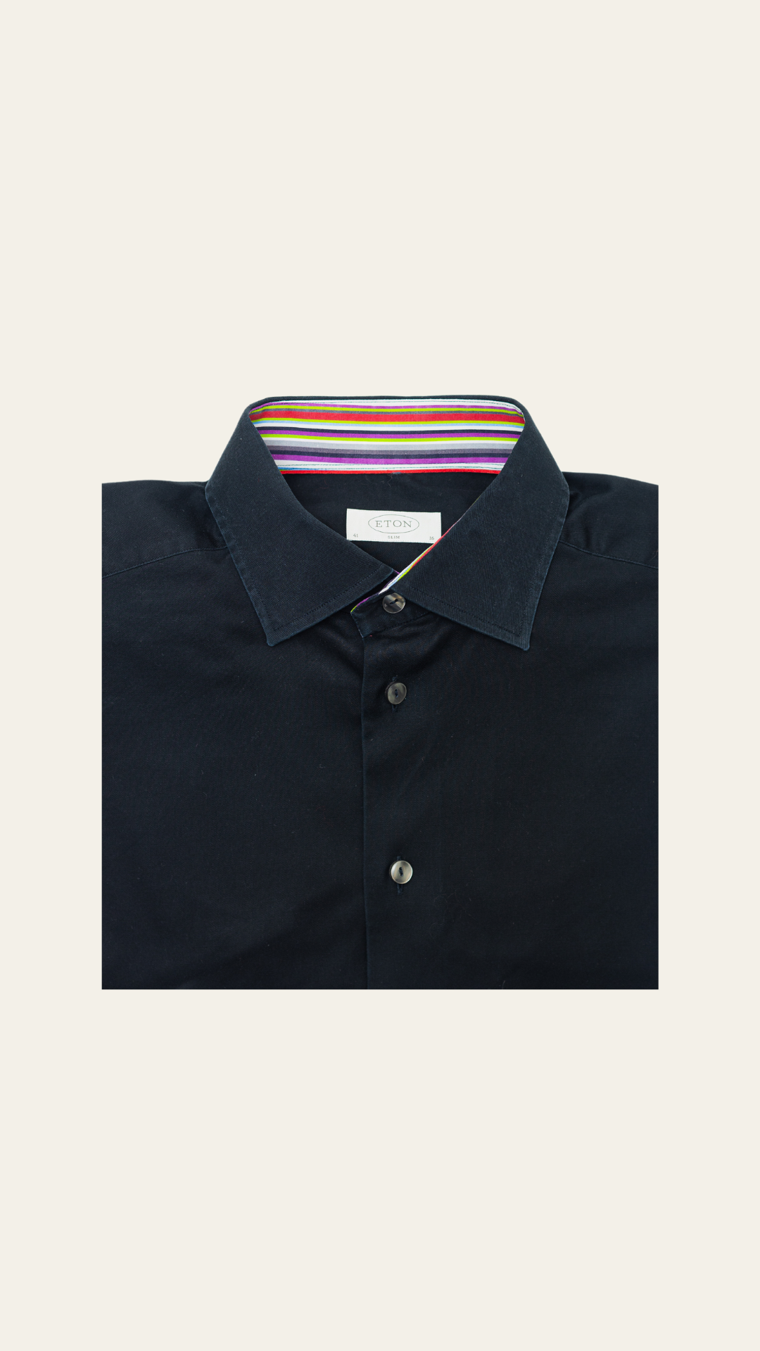 Eton Black Slim Fit Shirt