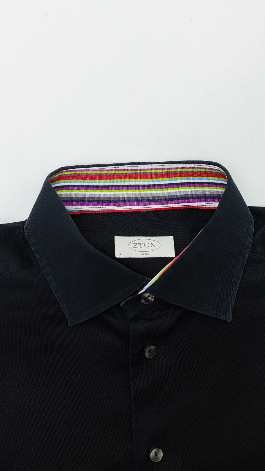 Eton Black Slim Fit Shirt