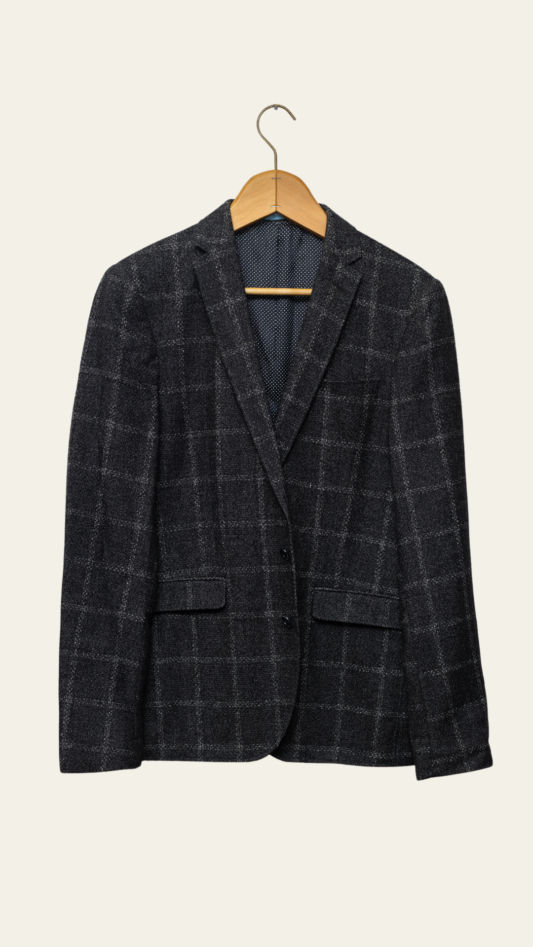 Sand Copenhagen Black Checkered Blazer