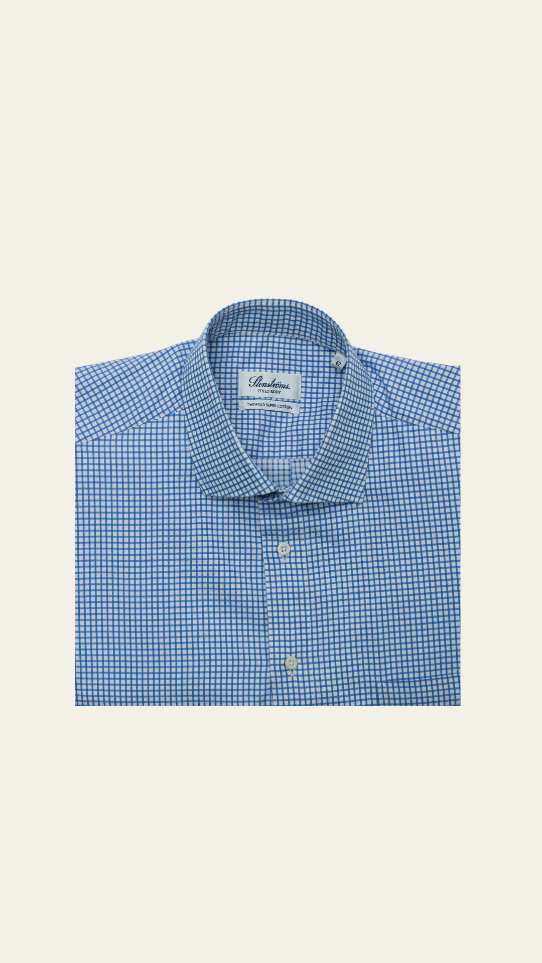 Stenströms Light Blue Checkered Shirt