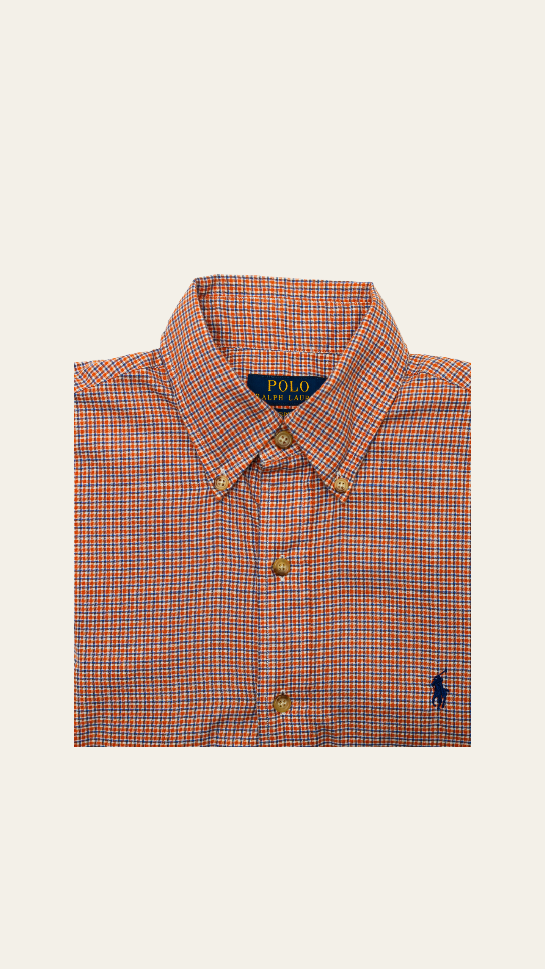 Polo Ralph Lauren Orange &amp; Purple Checkered Shirt