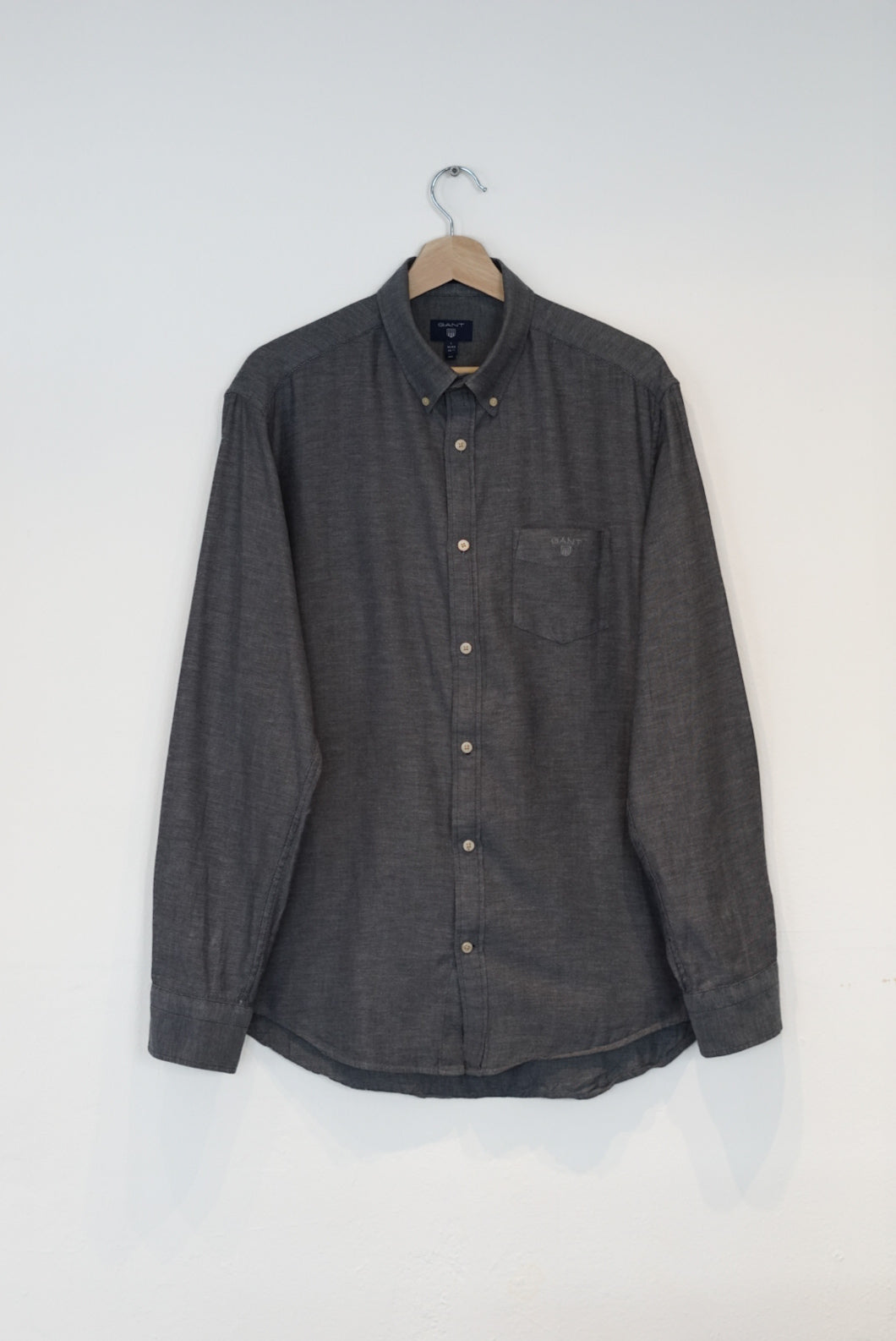 Gant Grey Regular Cotton Shirt