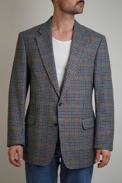 Burberry Houndstooth Wool Blazer