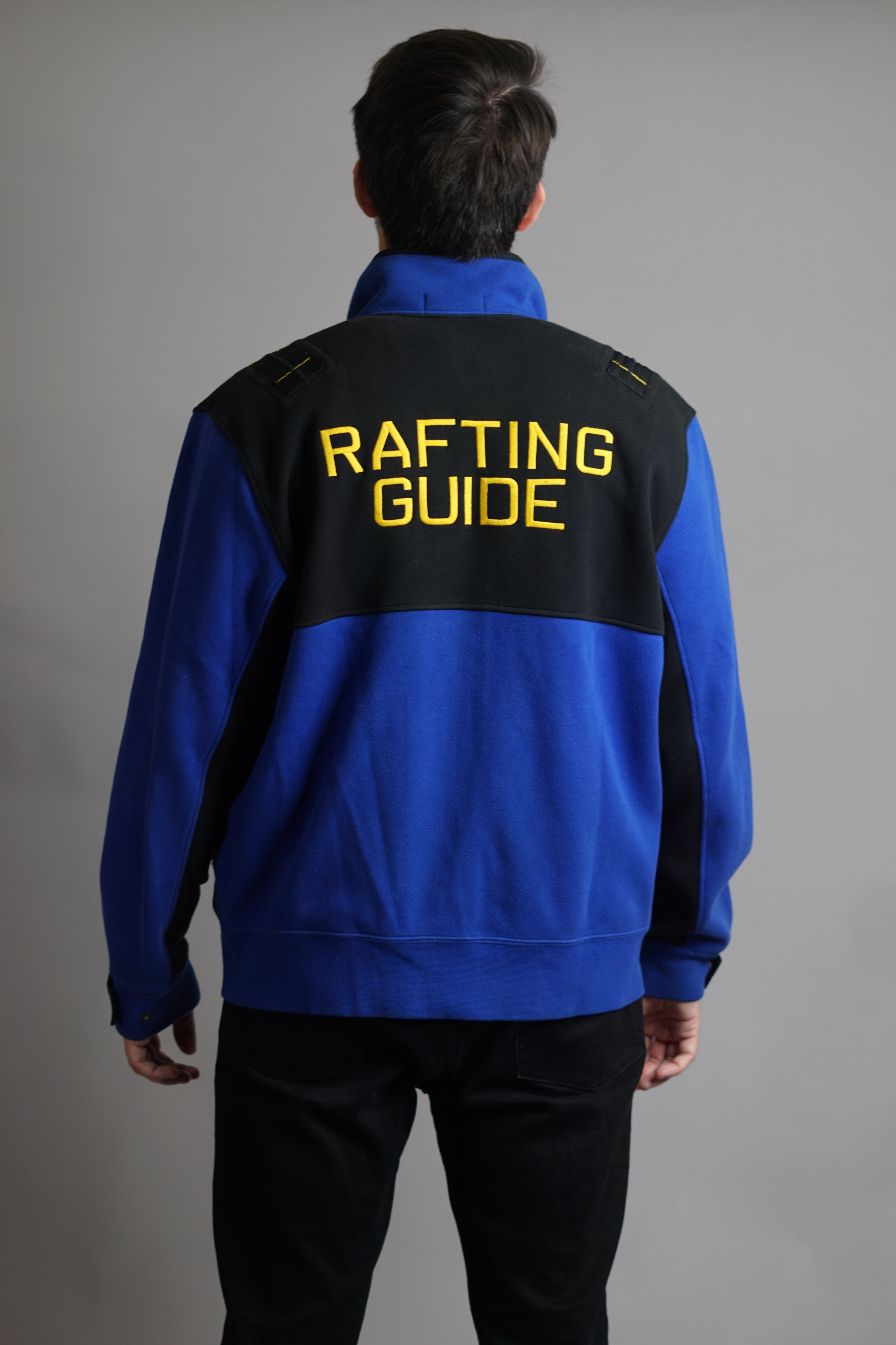 Ralph Lauren C1 Raft Class Blue &amp; Black Halfzip Fleece