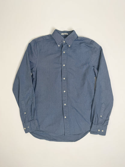 Gant Pinpoint Ocean Blue Oxford Fitted Shirt