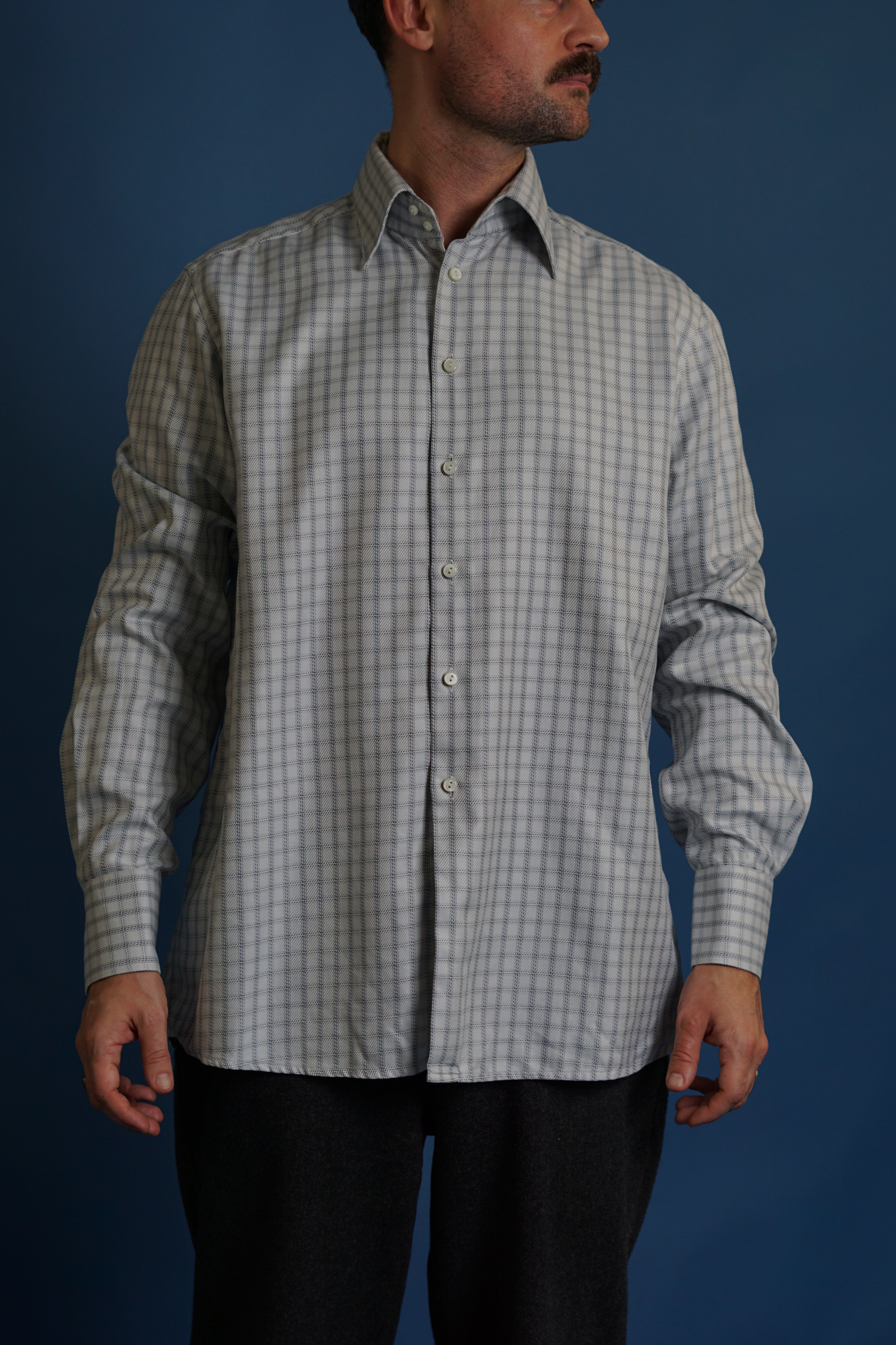 Eton White Checkered Shirt