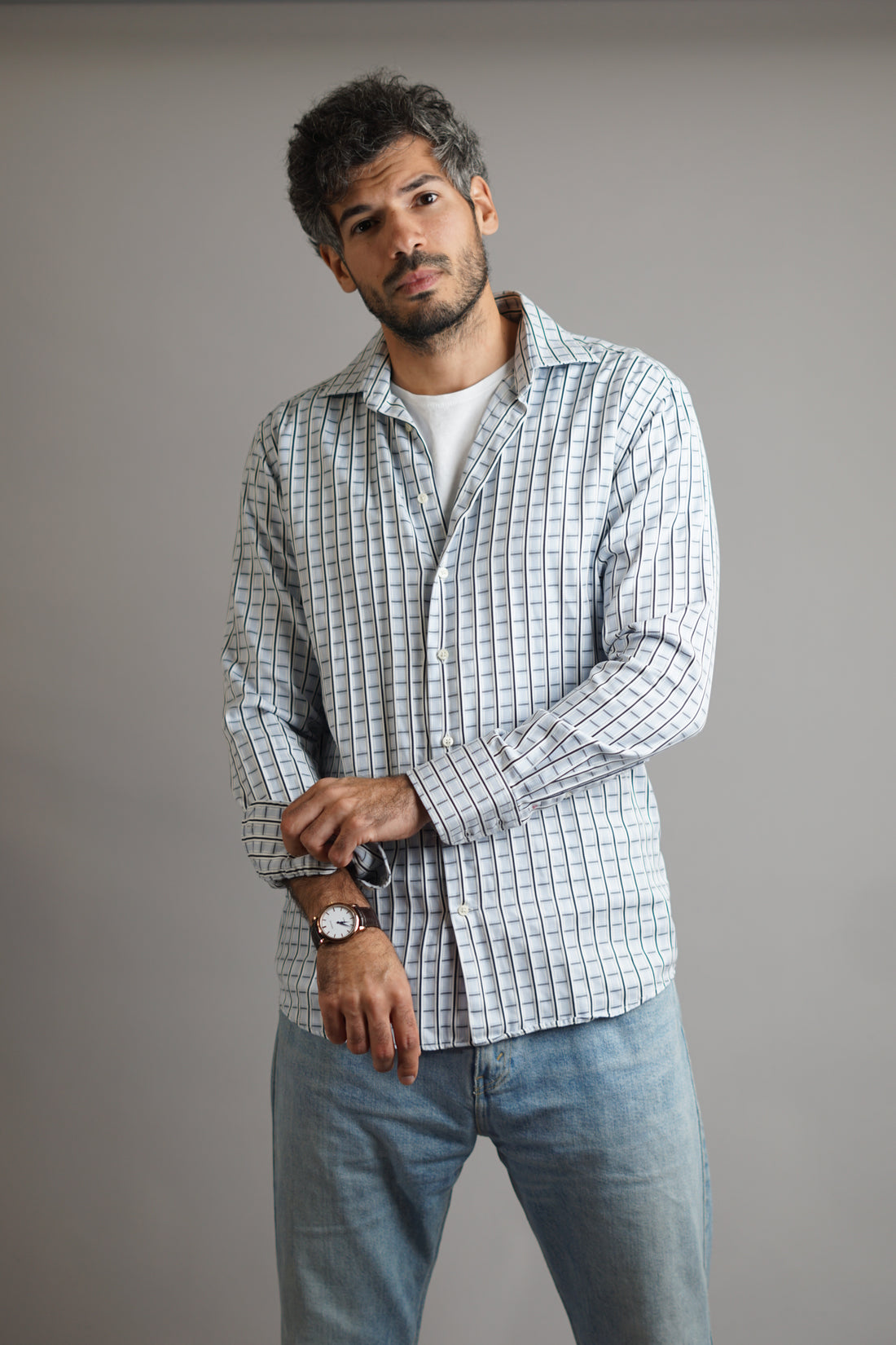 Sand Copenhagen Checkered Cotton Shirt