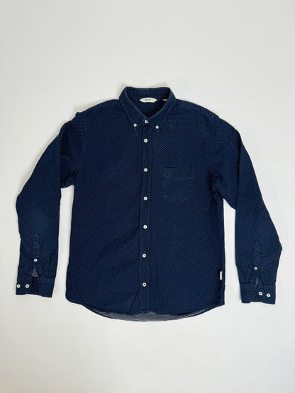 NN07 Darkblue Dotted Cotton Shirt