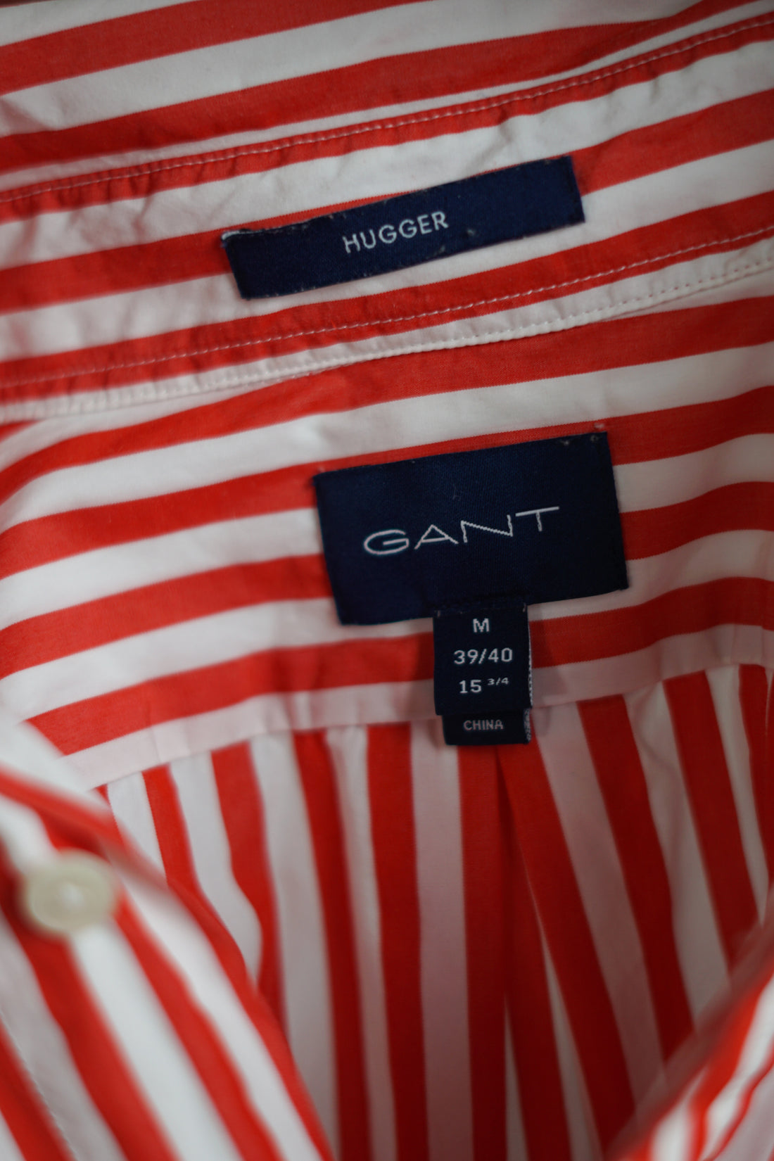 Gant Poplin Shirt With Red and White Stripes