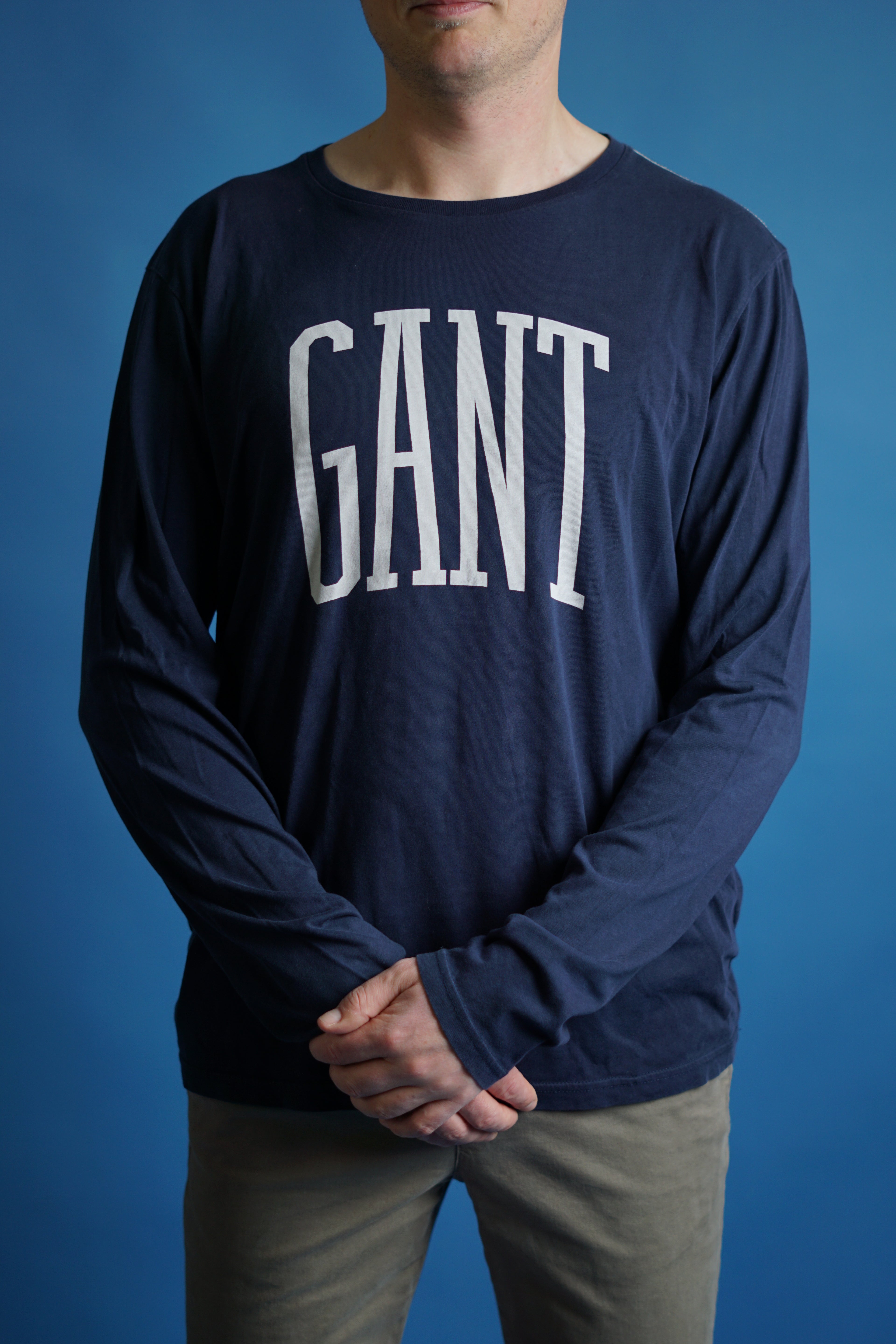 Gant Navy Basic Long Sleeved T-Shirt