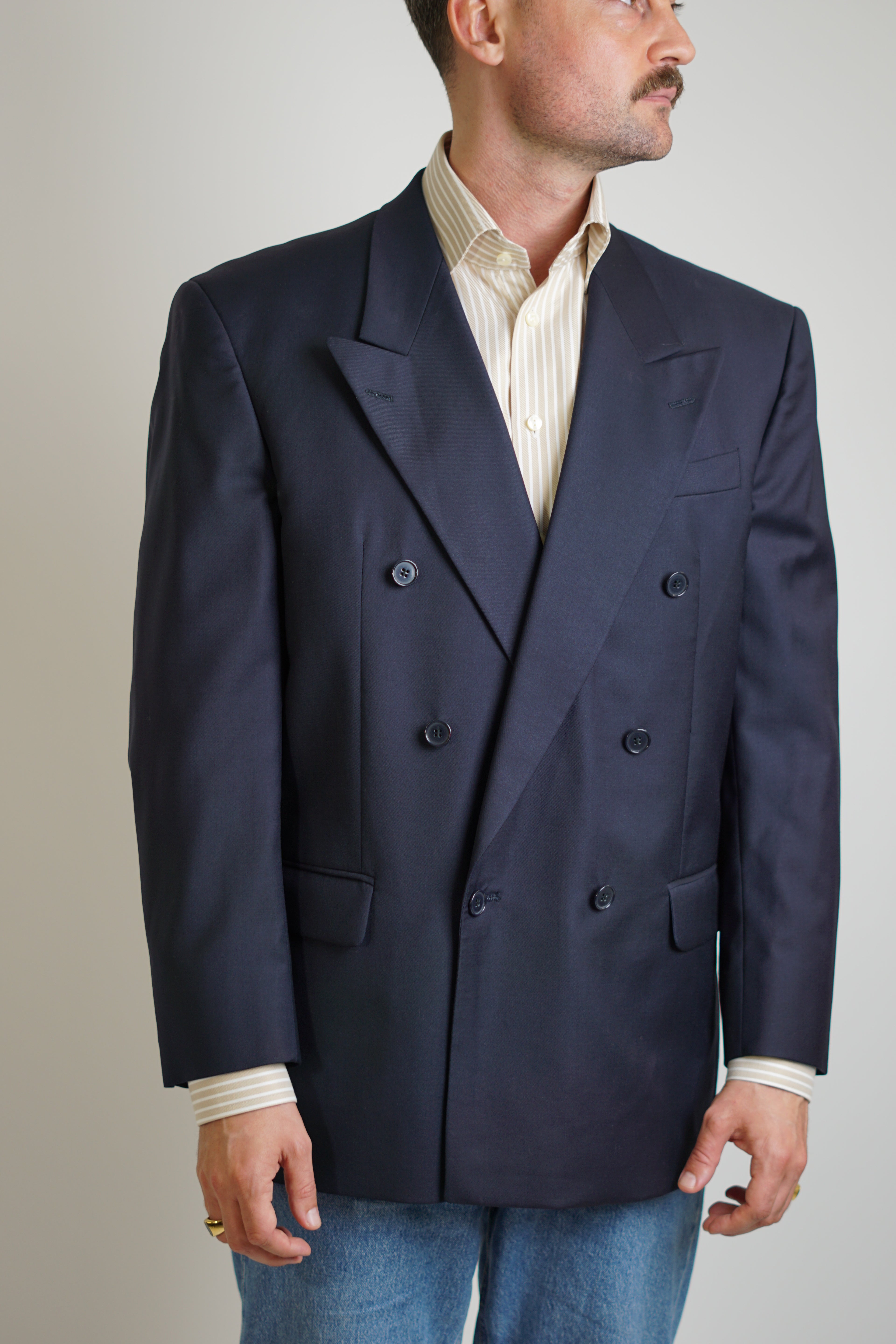 Tiger of Sweden Navy Double-Breasted Blazer