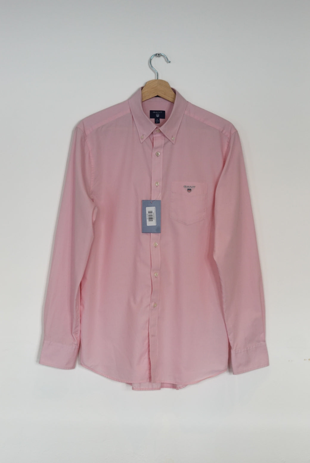 Gant – Pflegeleichtes Hemd aus Wollstoff in normaler Passform, Pink