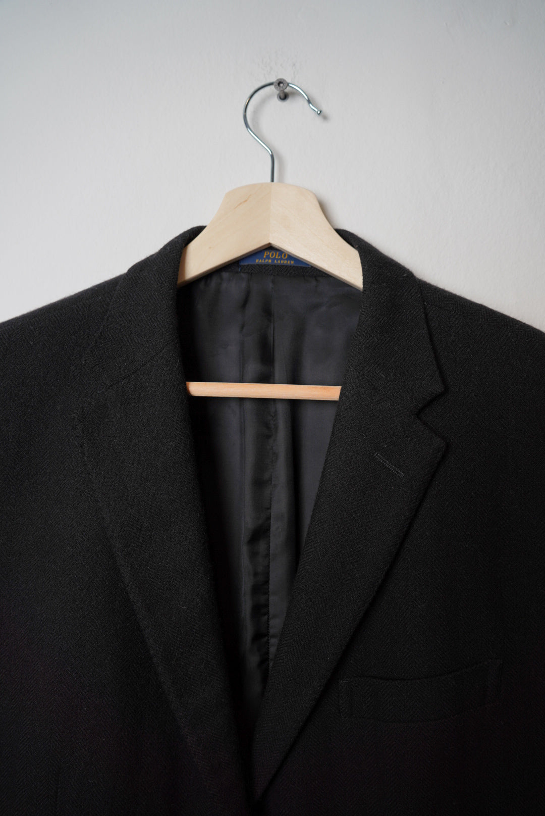 Ralph Lauren Black Custom Fit Wool Autumn Blazer