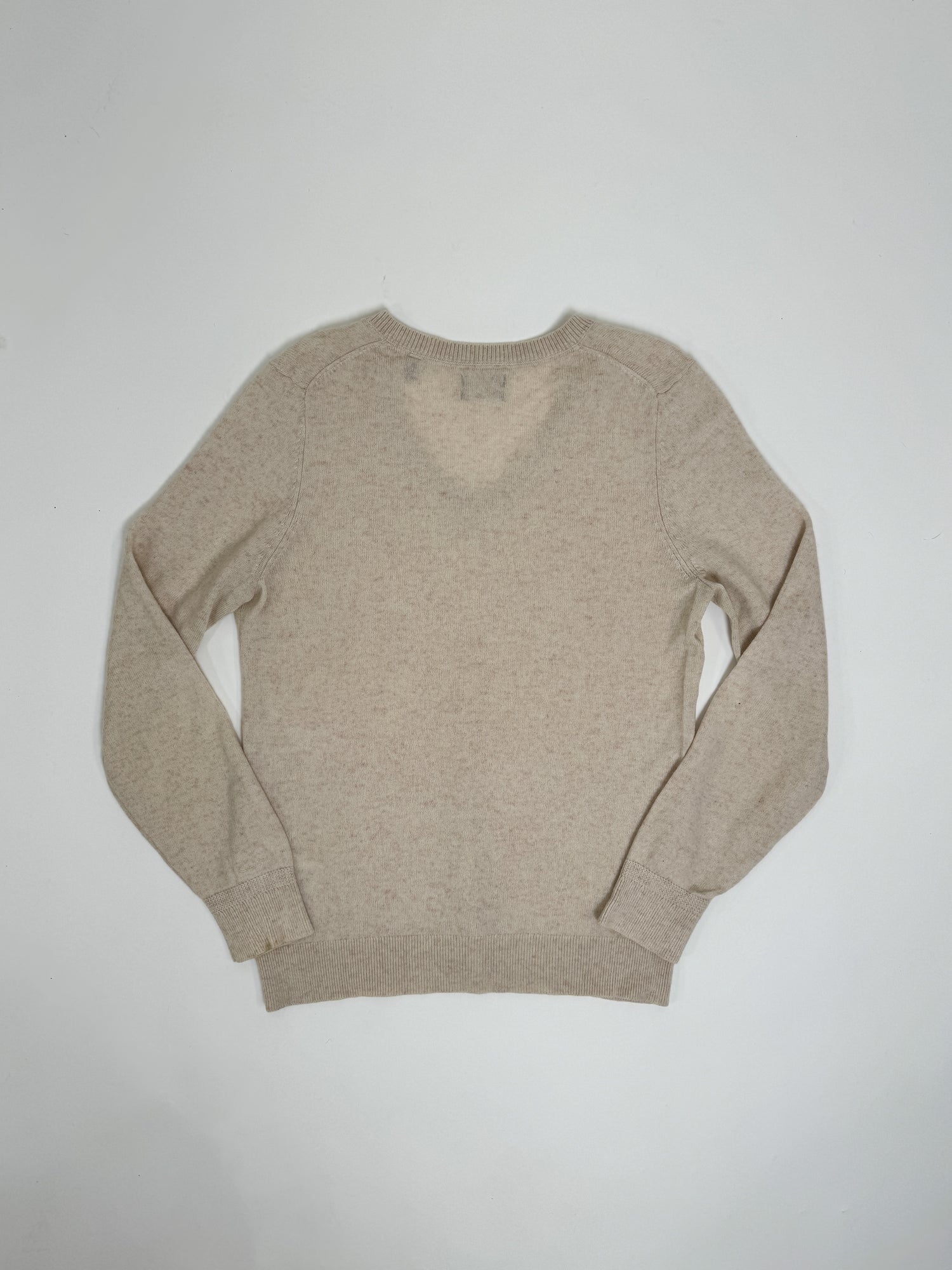 Gant Cream Wool Cashmere V-Neck