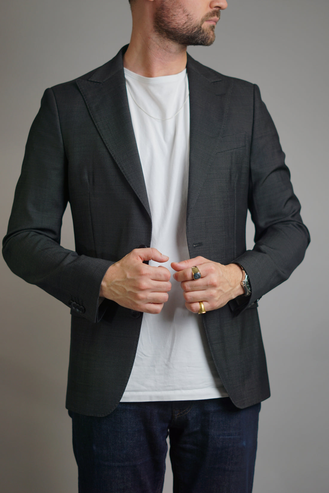 Oscar Jacobson Elmer Dunkelgrauer Blazer