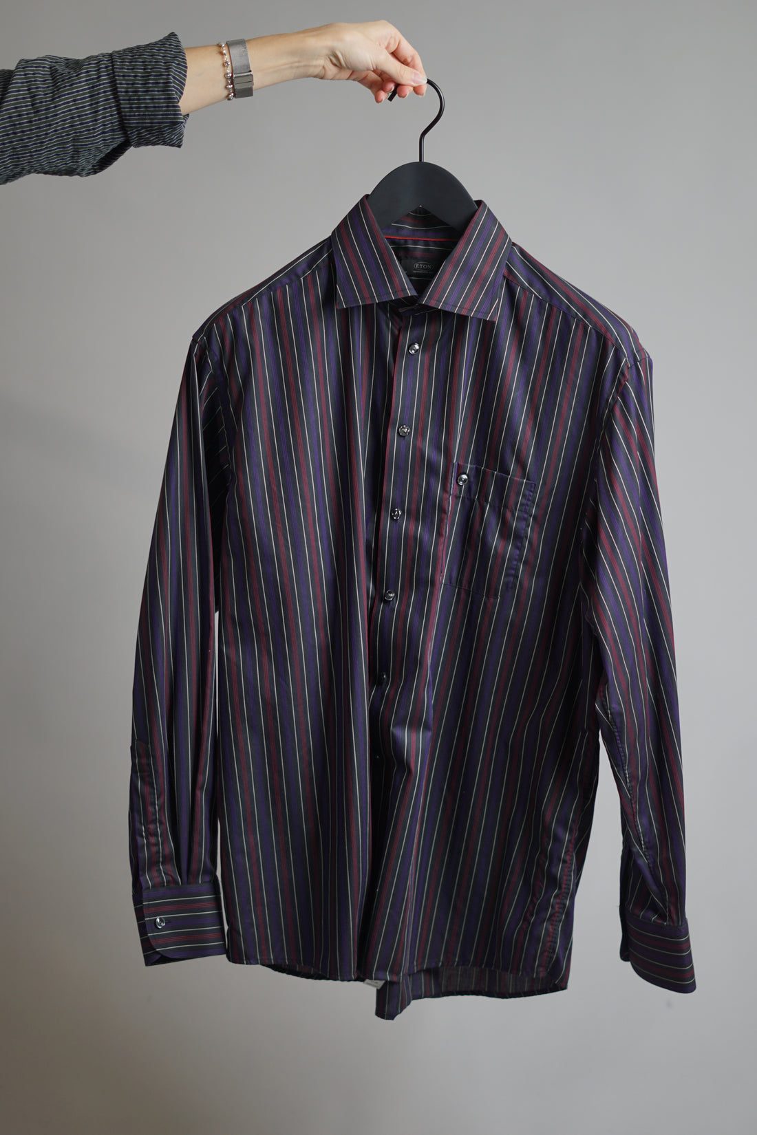 Eton Black Striped Shirt