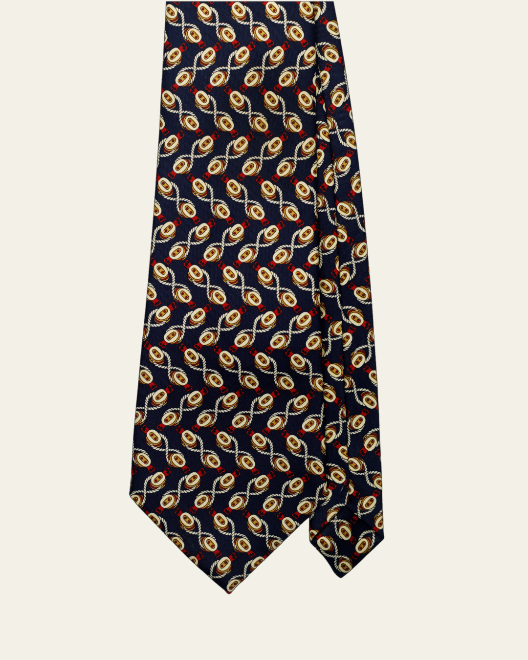 Vintage René Chagal Navy Pattern Silk Tie