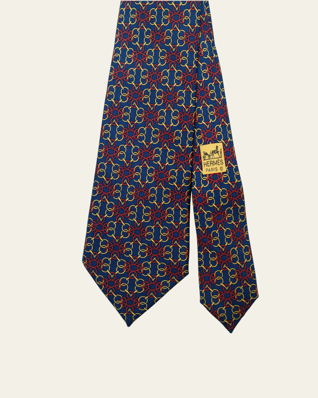 Hermés Navy Pattern Tie