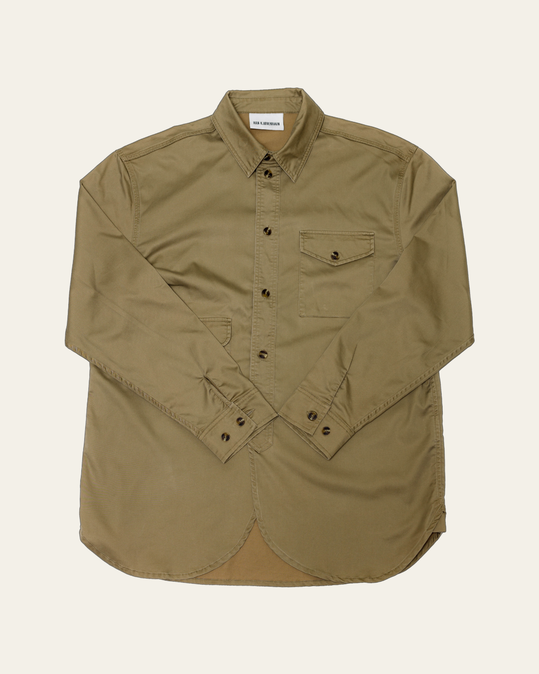 Han Kjøbenhavn Olive Green Overshirt