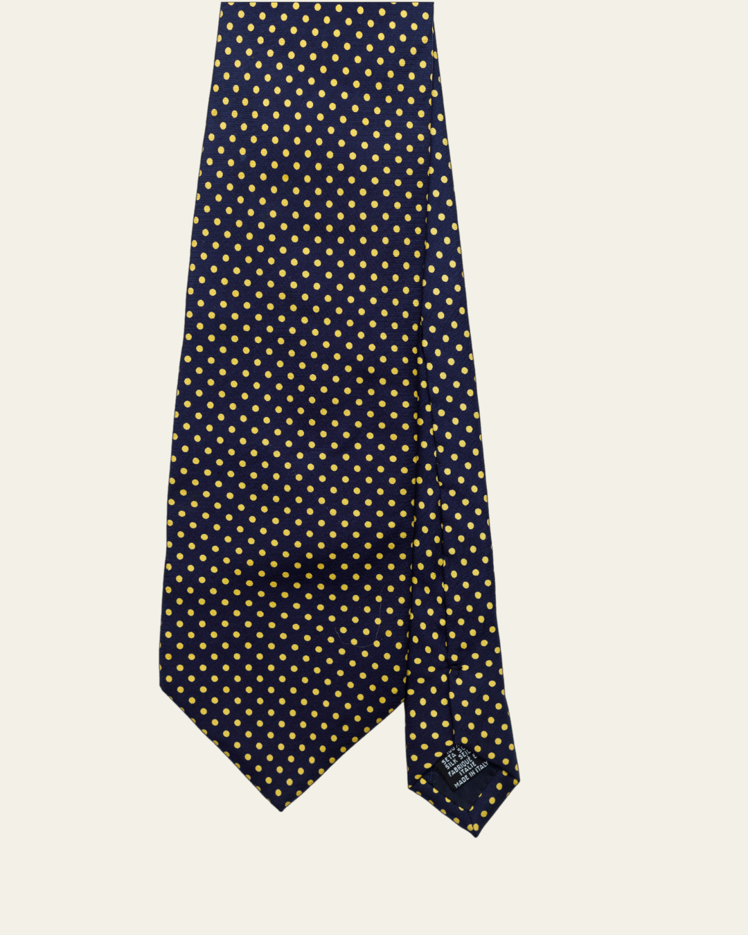 Yves Saint Laurent Navy &amp; Yellow Dotted Tie