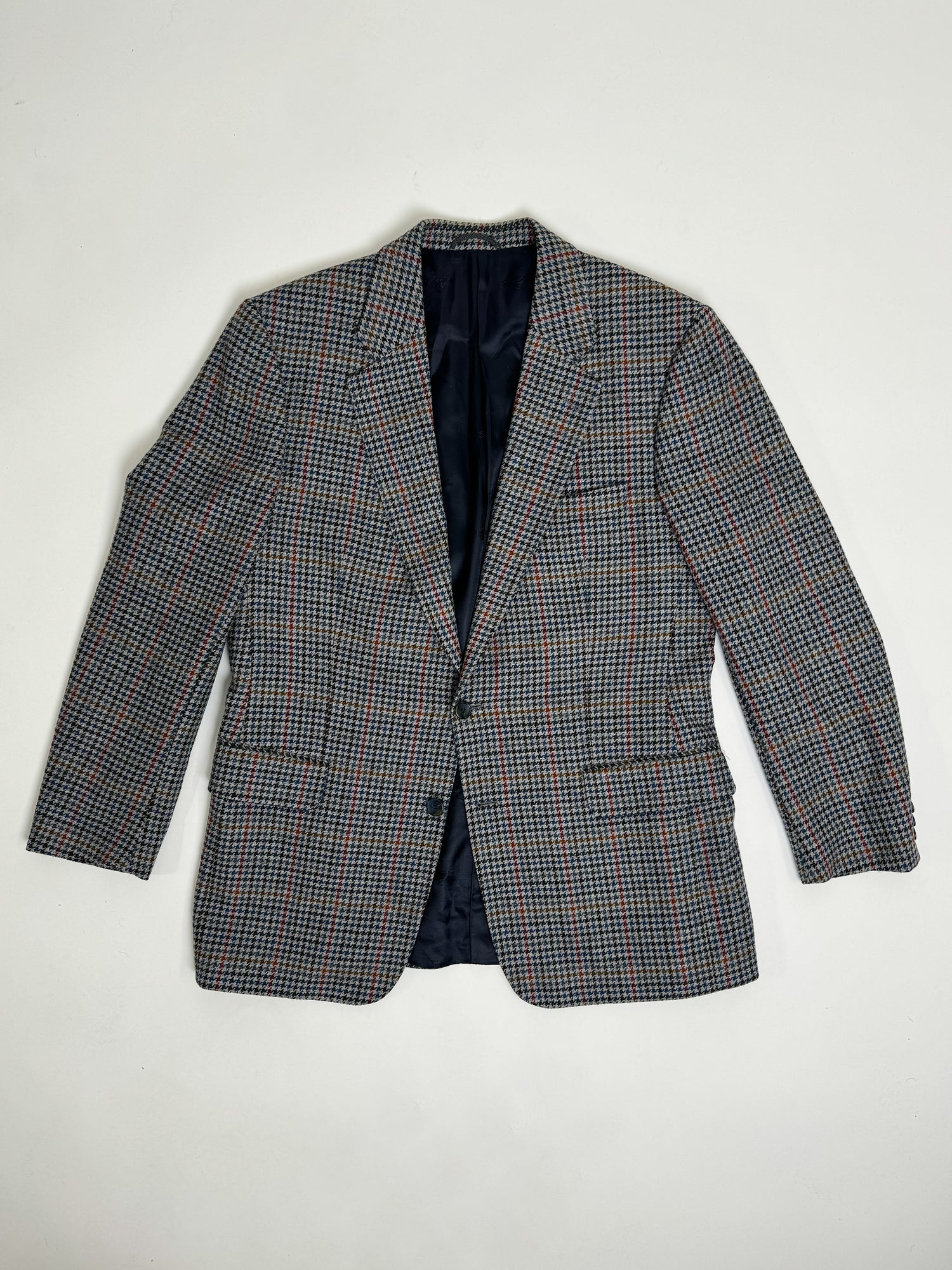 Burberry Houndstooth Wool Blazer